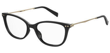 Premium Women Levi's Model Eyeglasses: LV 5021 - Black- SpecSMART Eye Clinic (Diagonal View)